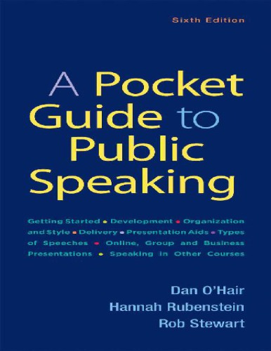 A Pocket Guide To Public Speaking 6th Edn 6th Edition Dan Ohair