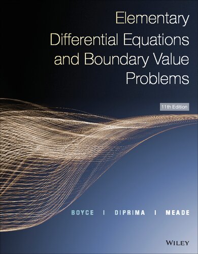 Elementary Differential Equations And Boundary Value Problems 11th Edition William E Boyce