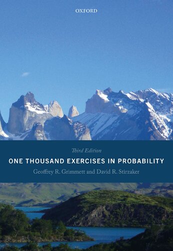 One Thousand Exercises In Probability Third Edition 3rd Edition Geoffrey Grimmett