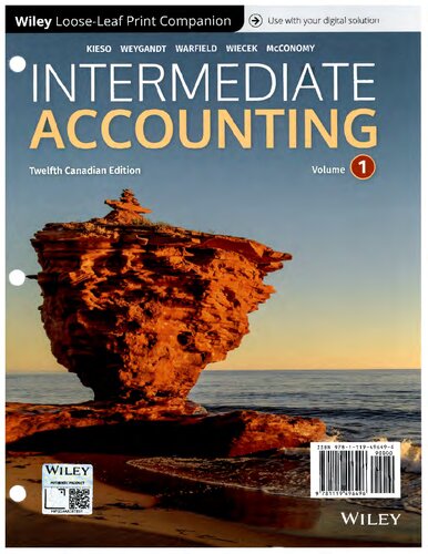 Intermediate Accounting Volume 1 12th Canadian Edition 12th Edition Donald E Kieso