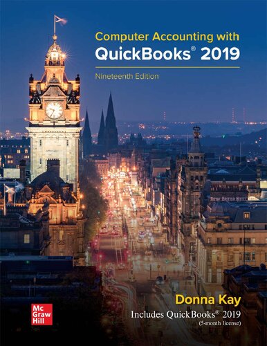 Computer Accounting With Quickbooks 2019 19th Edition Donna Kay