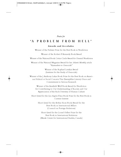 A Problem From Hell America And The Age Of Genocide Basic Bookspower