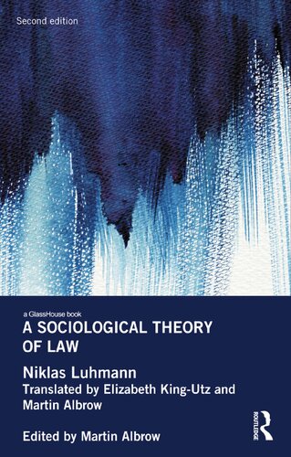 A Sociological Theory Of Law 2nd Edition Niklas Luhmann