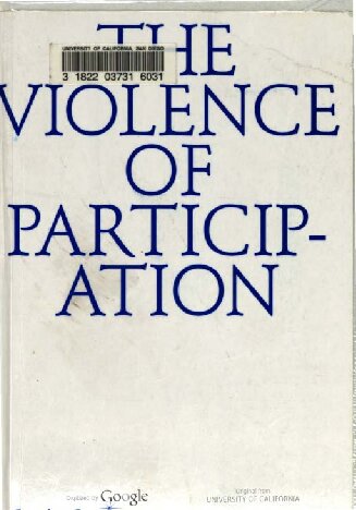The Violence Of Participation Markus Miessen
