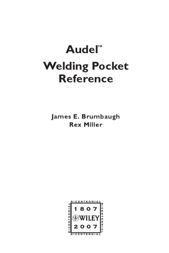 Audel Welding Pocket Reference Brumbaugh James Emiller Rex