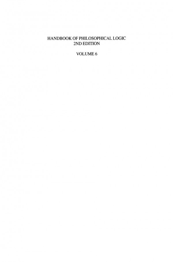 Handbook Of Philosophical Logic 2nd Edition J Michael Dunn Greg Restall Auth