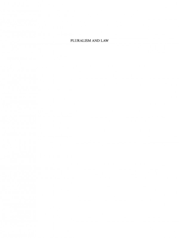 Pluralism And Law 1st Edition Pauline Westerman Auth Arend Soeteman Eds