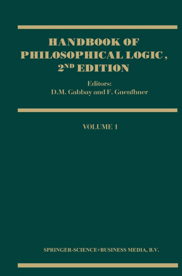 Handbook Of Philosophical Logic Vol 1 2nd Edition Dov M Gabbay