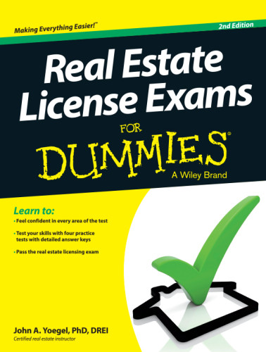 Real Estate License Exams For Dummies 2nd Edition Yoegel John A