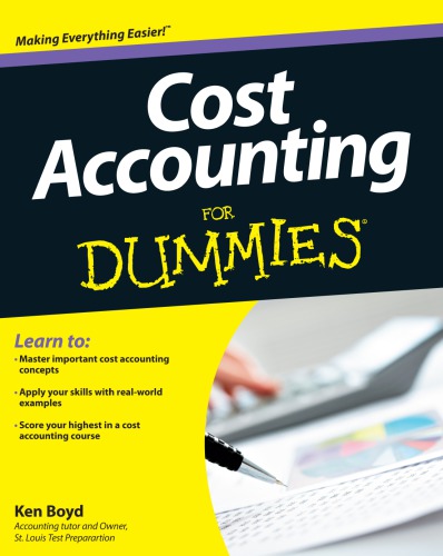 Cost Accounting For Dummies Boyd Ken