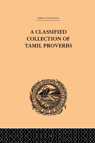 Classical Collection Of Tamiḻ Proverbs Jensen Herman