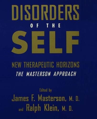 Disorders Of The Self 1st Edition Klein Ralphmasterson James