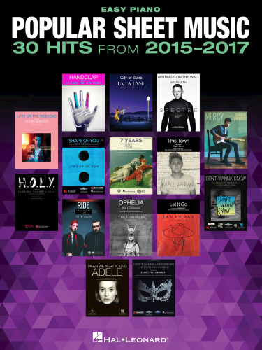 Popular Sheet Music30 Hits From 20152017 Hal Leonard Corp