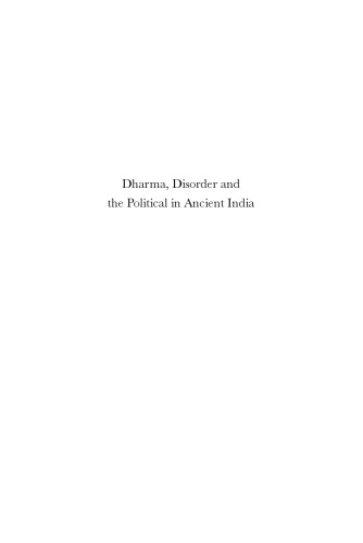 Dharma Disorder And The Political In Ancient India The Paddharmaparvan Of The Mahbhrata Bowles