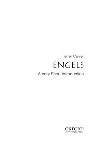 Engels A Very Short Introduction Carver Terrellengels Friedrich