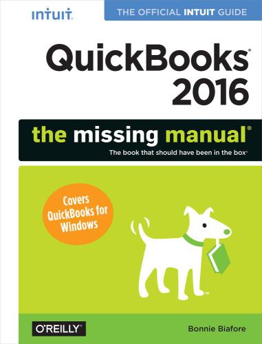 Quickbooks 2016 The Missing Manual First Edition Biafore Bonnie