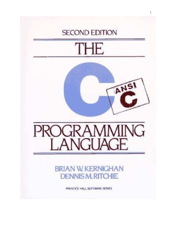 The C Programming Language 2nd Ed Kernighan Brian Writchie