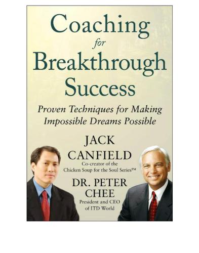 Coaching For Breakthrough Success Canfield Jack