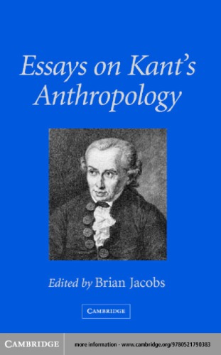 Essays On Kants Anthropology Jacobs Briankain Patrickkant