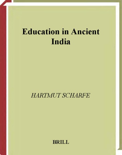 Education In Ancient India Scharfe Hartmut