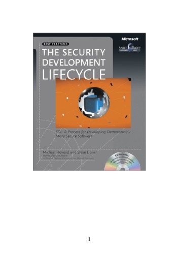 The Security Development Lifecycle Howard Michaellipner Steve