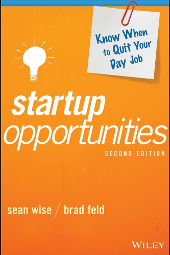 Startup Opportunities 2nd Edition Feld Bradwise Sean