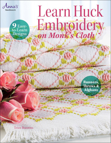 Annies Needlework Learn Huck Embroidery On Monks Cloth 9 East To Learn Designs Afghans Runners Throws Annies