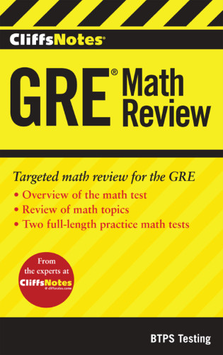 Cliffsnotes Gre Math Review Bobrow Test Preparation Serviceszandy