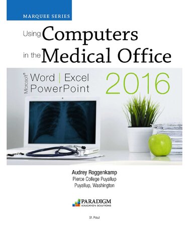 Using Computers In The Medical Office 2016 Audrey Roggenkamp