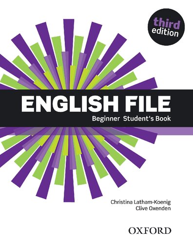 English File Beginner Students Book Third Christina Lathamkoenig Clive Oxenden College Teacher Jane Hudson