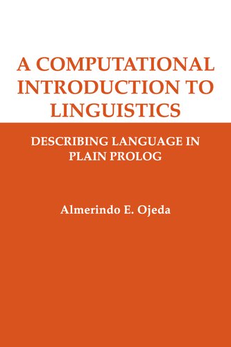 A Computational Introduction To Linguistics Almerindo E Ojeda