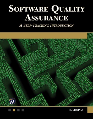 Software Quality Assurance A Selfteaching Introduction Chopra