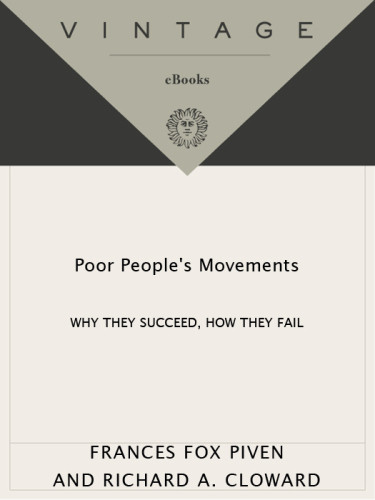 Poor Peoples Movements Cloward Richardfrances Fox Piven
