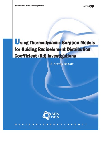 Using Thermodynamic Sorption Models For Guiding Radioelement Distribution Coefficient Kd Investigations A Status Report Coll
