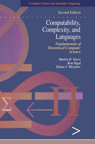 Computability Complexity And Languages Fundamentals Of Theoretical Computer Science 2 Ed Transferred To Digital Print Davis