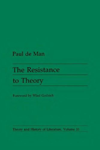 The Resistance To Theory 7th Printing De Man Paul