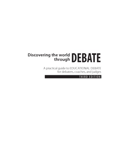 Discovering The World Through Debate 3rd Edition Driscoll Williamstaff
