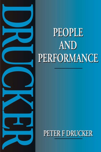 People And Performance Drucker Peter