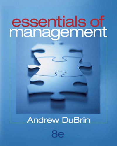 Essentials Of Management 8th Ed Dubrin Andrew J
