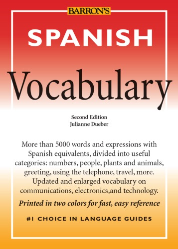 Spanish Vocabulary 2nd Edition Dueber Julianne