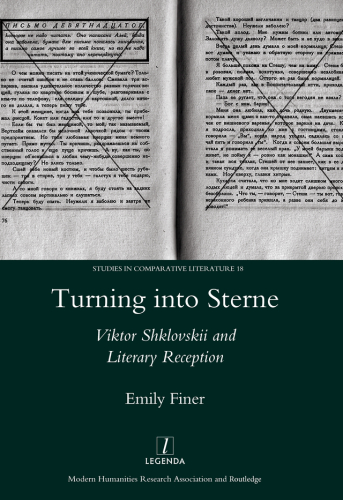 Turning Into Sterne Viktor Shklovskii And Literary Reception First Edition Finer