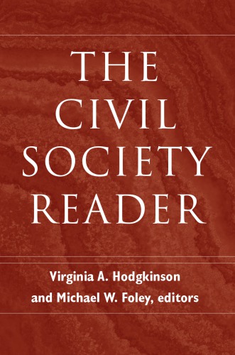 Civil Society Reader Civil Society Reader Michael W Foley Virginia Hodgkinson