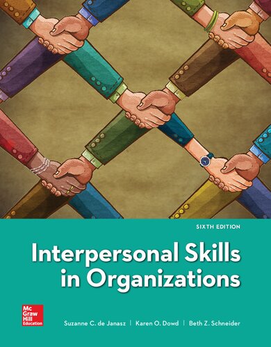 Interpersonal Skills In Organizations Sixth Suzanne De Janasz