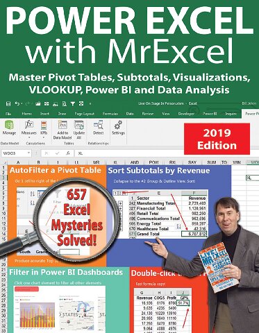 Power Excel 2019 With Mrexcel Master Pivot Tables Subtotals Charts Vlookup If Data Analysis In Excel 20102013 Bill Jelen