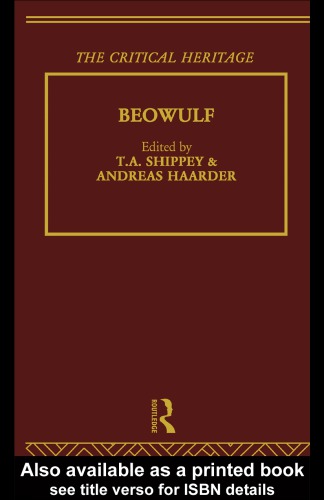 Beowulf The Critical Heritage Haarder Andreasshippey T A