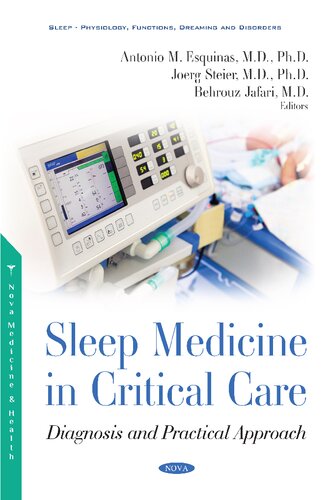 Sleep Medicine In Critical Care Medicine Diagnosis And Practical Approach Antonio M Esquinas