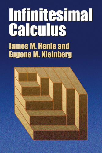 Infinitesimal Calculus Onlineausg Henle James Mkleinberg Eugene M