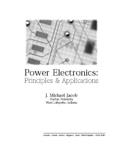 Power Electronics Principles Applications Jacob J Michael