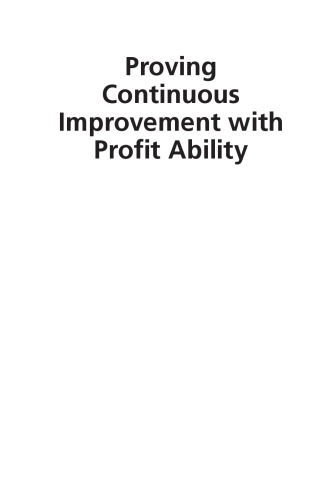Proving Continuous Improvement With Profit Ability Jones Russ