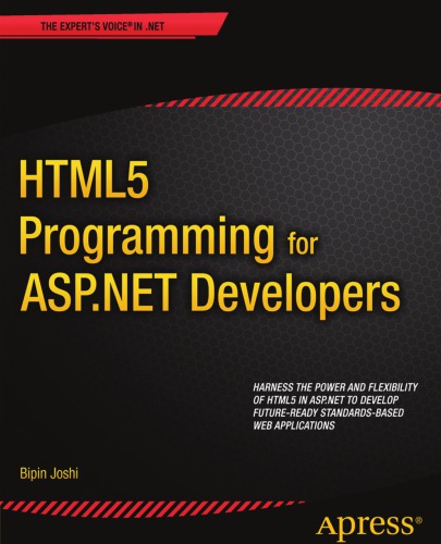 Html5 Programming For Aspnet Developers Joshi Bipin